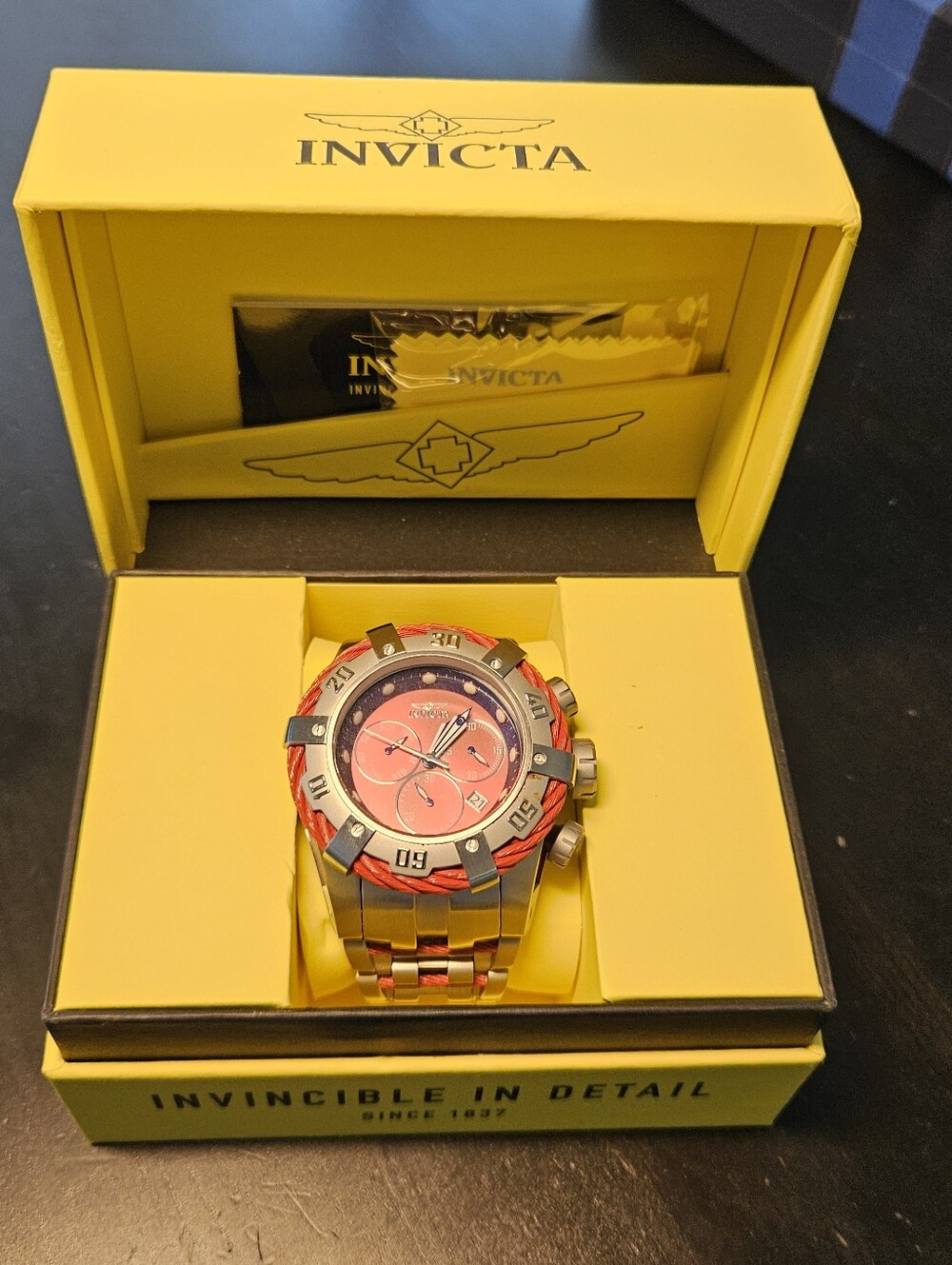 Invicta Bolt model 46241 is an oversized, heavy-duty men's watch.